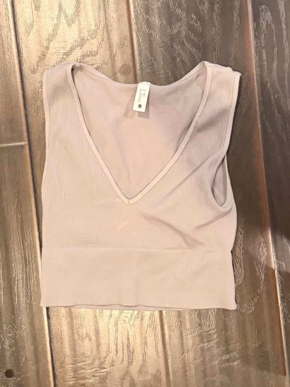 Women’s High-Waist Lavender Ribbed Shorts